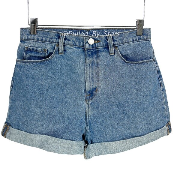 BDG Urban Outfitters 28W Mom High-Rise Blue Jean Shorts Good Used Condition - Picture 1 of 15